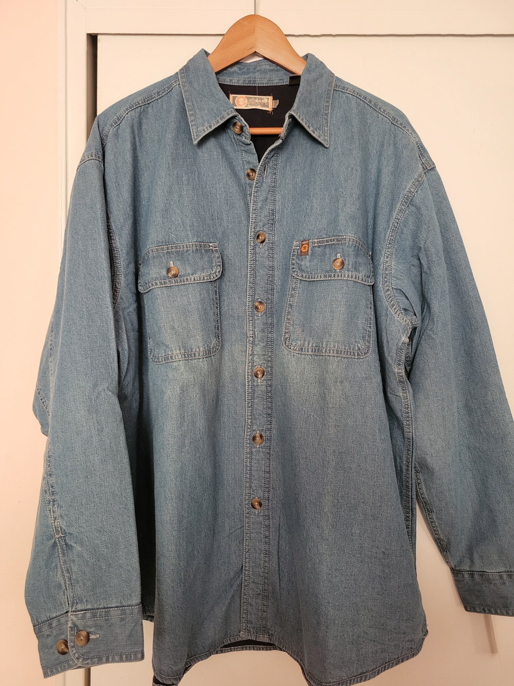 Men's Light Blue Denim Shirt Jacket - Classic Casual